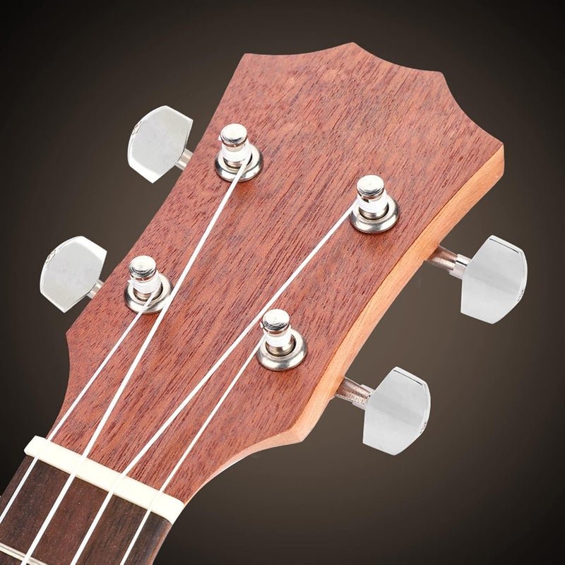 Moofey 2L2R Ukulele Tuning Pegs, Ukulele Tuner Strings Set, Silver Classical Machine Head DIY Parts with Mounting Screws - Image 5